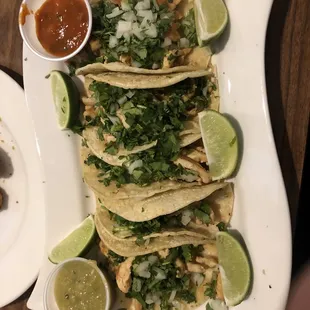 Grilled chicken street tacos