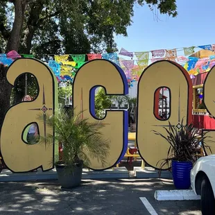 The sign as you cross the bridge