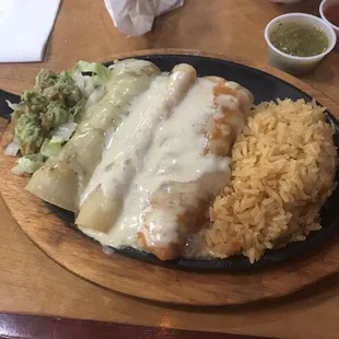 Sizzling enchiladas