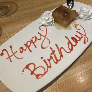 Sopaipilla for my birthday  lightly fried and yummy!