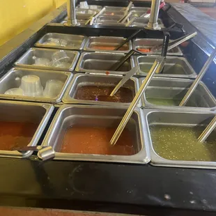 Fresh salsa bar