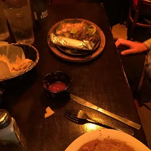 Fajitas. Bad light
