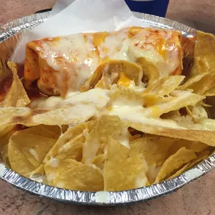 Bueno burrito enchilada style