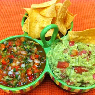 Fresh Chip Salsa &amp; Guacamole