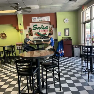 the interior of a restaurant