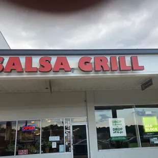 the front of the restaurant