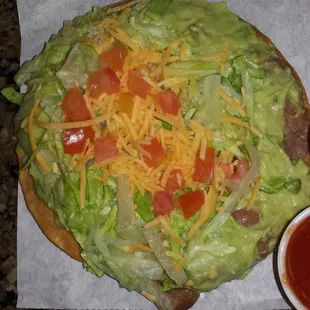 Guac tostada.  Delish!