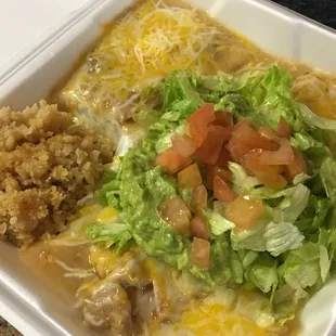 Chimi burrito dinner