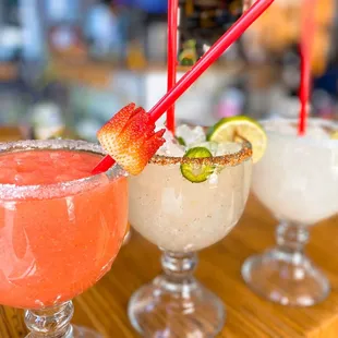 Full bar, happy hour rocks, with world famous Margaritas, on the rocks or frozen plus great Micheladas.