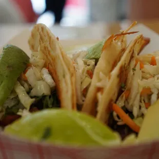 The Capitanes is a fan favorite. Buttery flour tortilla cooked to perfection w/ melted Oaxaca jack cheese and any filling you like. Yum!