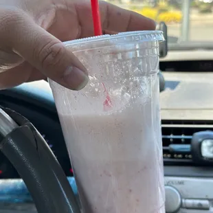 Licuado de fresa y plátano