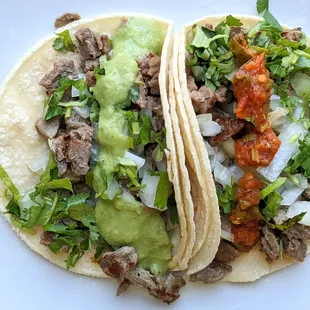 carne asada tacos, it was OK, better with salsa