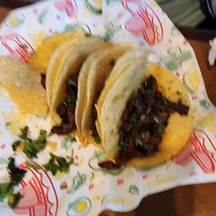 Street tacos (steak)