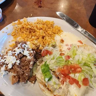 Enchilada with questions blanco