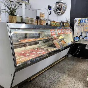 Meat/deli counter.