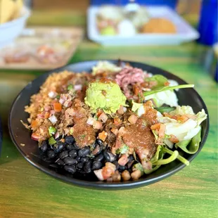 Barbacoa burrito bowl no cheese or crema