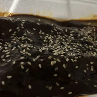 Chicken enchiladas w Mole