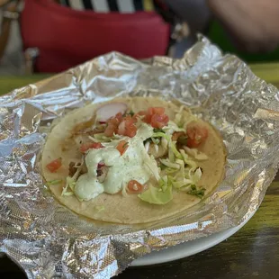 Grilled Fish Taco after dressing up!