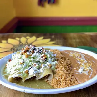 a plate of food on a table