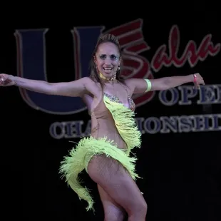 Director Liz Rojas competing at the 2011 US Salsa Open Championships.