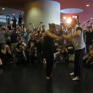 John and Liz teaching a workshop at the 2011 Berlin Salsa Congress.