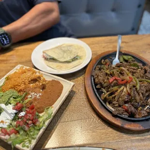 Steak fajitas for one it was superb