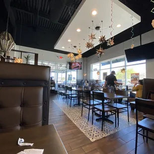 Inside view from booth