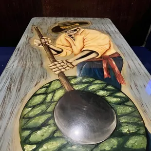 Beautifully painted table tops