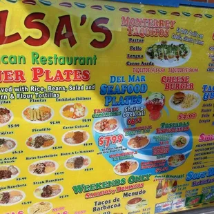 The othef half of the menu