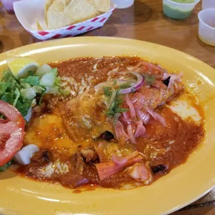 Chopped Chicken Enchilada