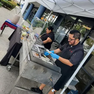 José and his crew setting up