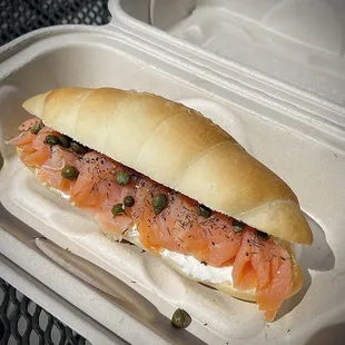 Salmon sandwich, not on the printed menu