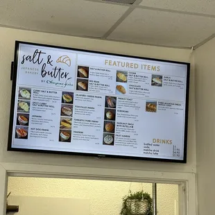 Menu as of February 2023