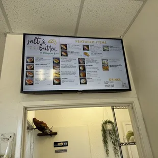 Menu of all their items