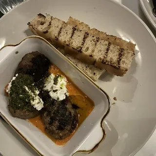 CHARRED MEATBALLS & RICOTTA