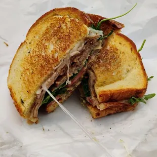 Spicy Turkey Sandwich ($15.50) - see the cheese pull?  09-04-2024