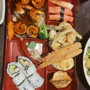 Shrimp teriyaki bento box