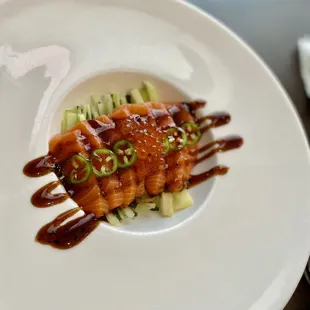 Salmon truffle appetizer