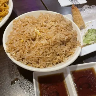 Side of fried rice with an entree