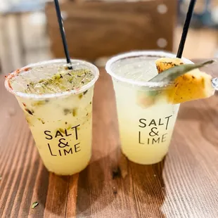 Spicy margarita and Charred Pineapple Margarita