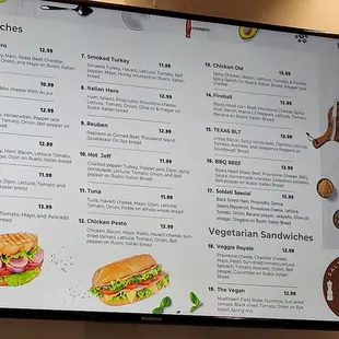 the menu