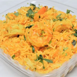  bowl of rice and shrimp