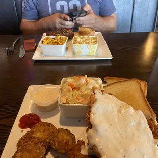 Our amazing food! Chicken fried chicken!