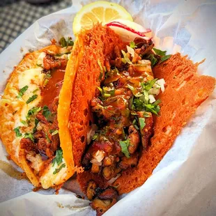 Keto Asada Chicken &amp; A Queso Birria El Pastor taco... Bomb diggity