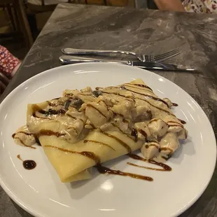 Chicken and Mushroom Crepes