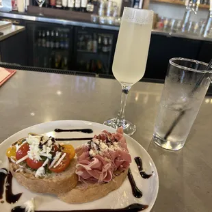 Bruschetta and French 75!