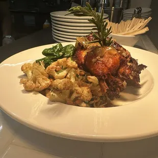 a plate of food on a table