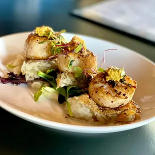 Pan seared Bristol Scallops