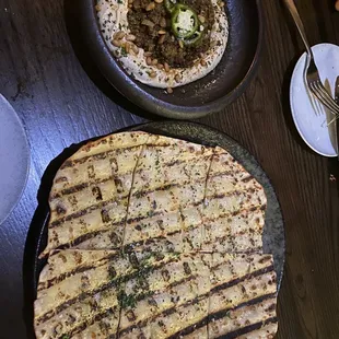 Hummus with spiced wagyu