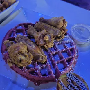 waffles, food